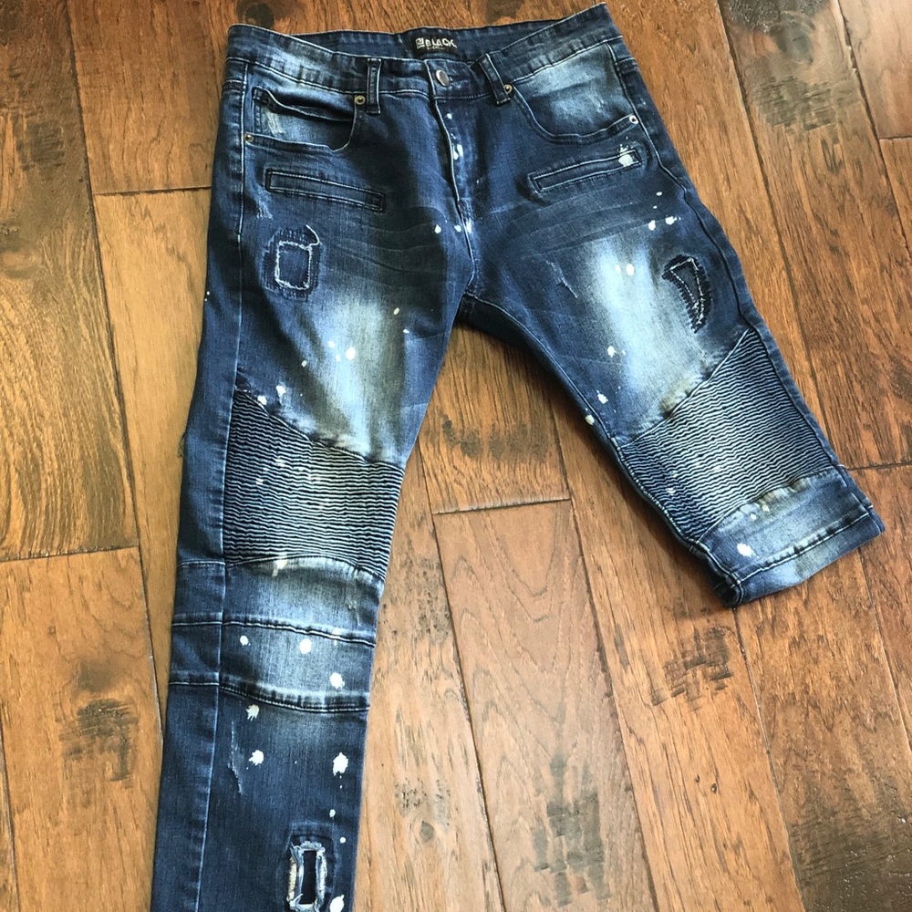 Black Premium Skinny Flex Jeans, L:32 W:32